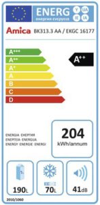 Energieeffizienzklasse Amica EKGC 16177